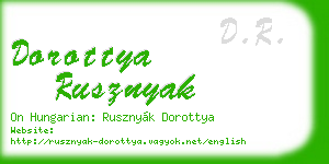 dorottya rusznyak business card